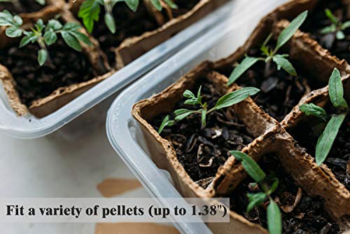 100 Pieces 3 Inch Gardening Seed Starter Tray Kit Khaki Biodegradable Eco-Friendly Plant Starting Pots Housolution Peat Pots for Seedlings 